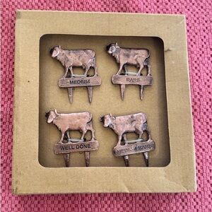 Bronze Steak Markers Set